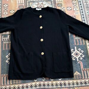 J. Crew Black Sweater Coat